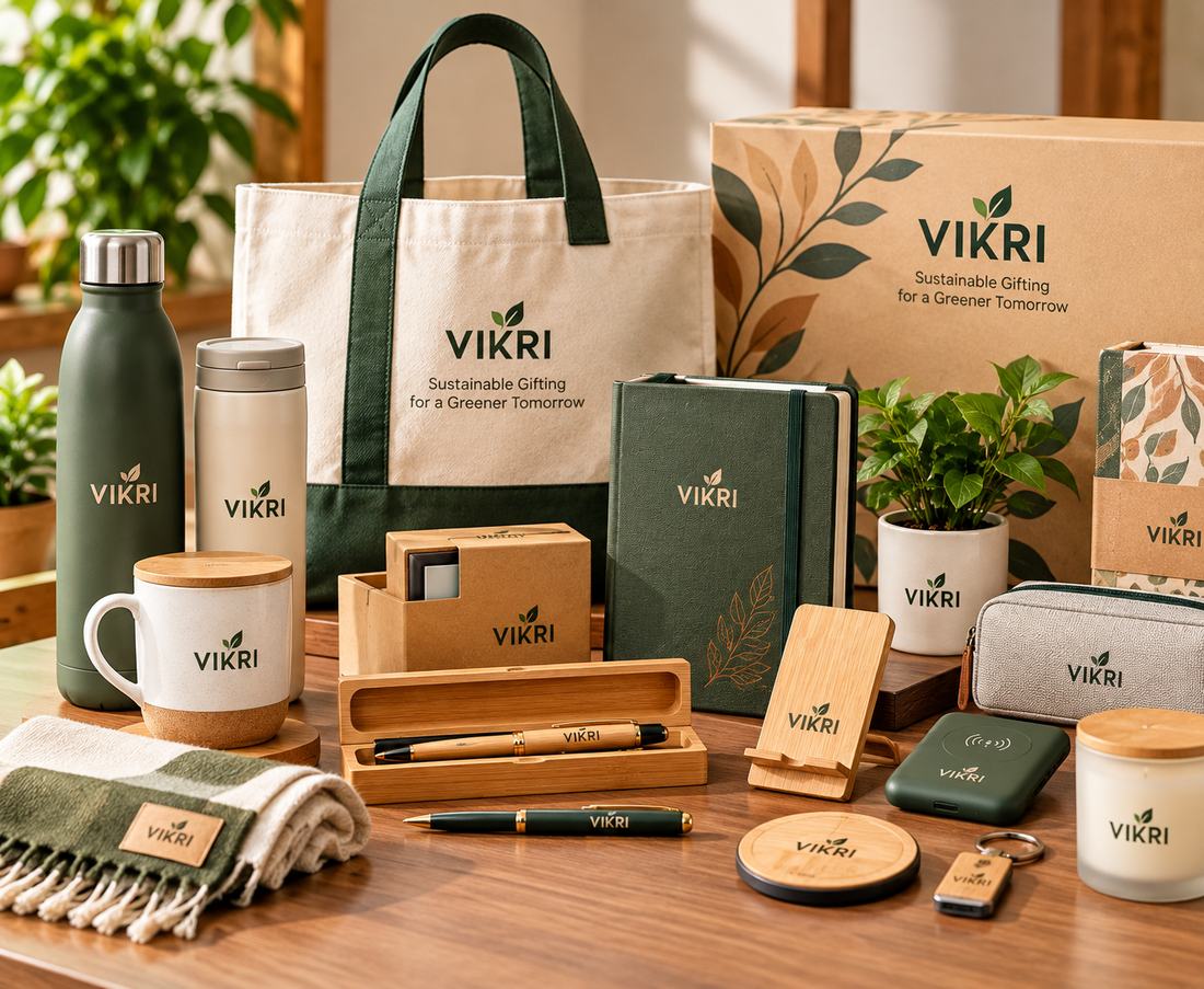 VIKRI custom utility gifts featuring drinkware, stationery, bags and desk accessories